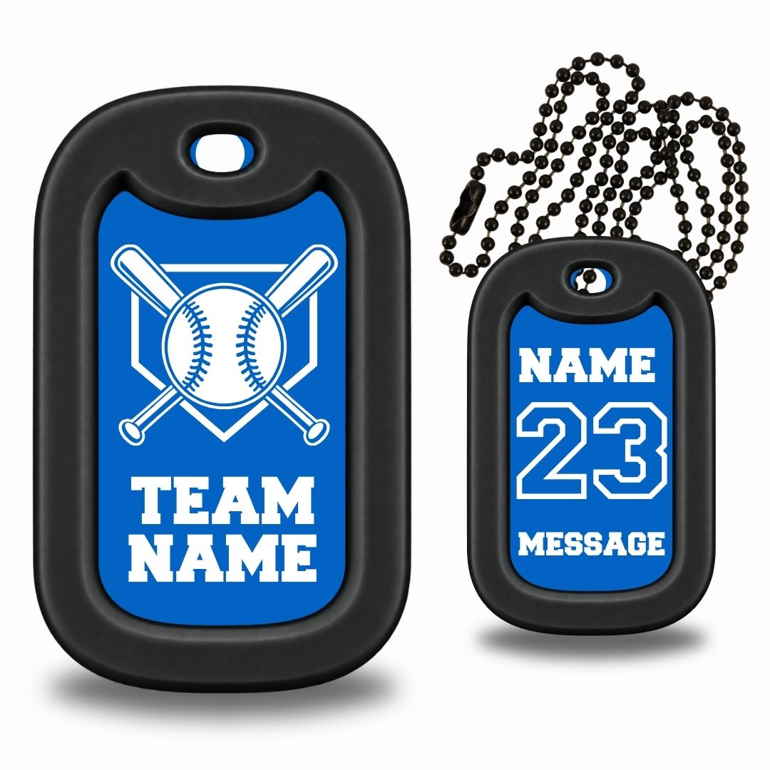 Baseball Team Dog Tag Necklace – Personalized