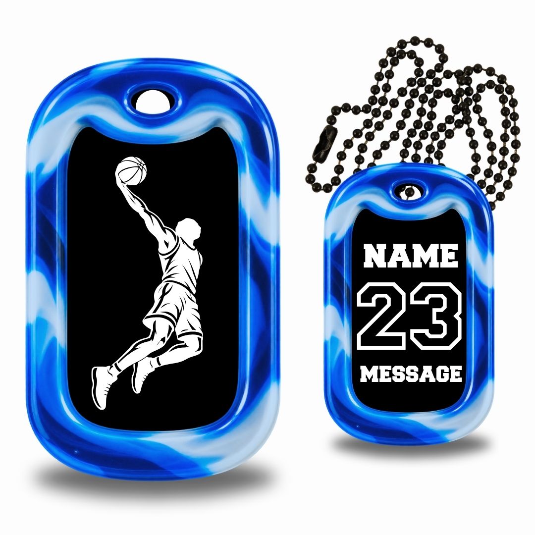 Basketball Player Dog Tag - Personalized Basketball Necklace
