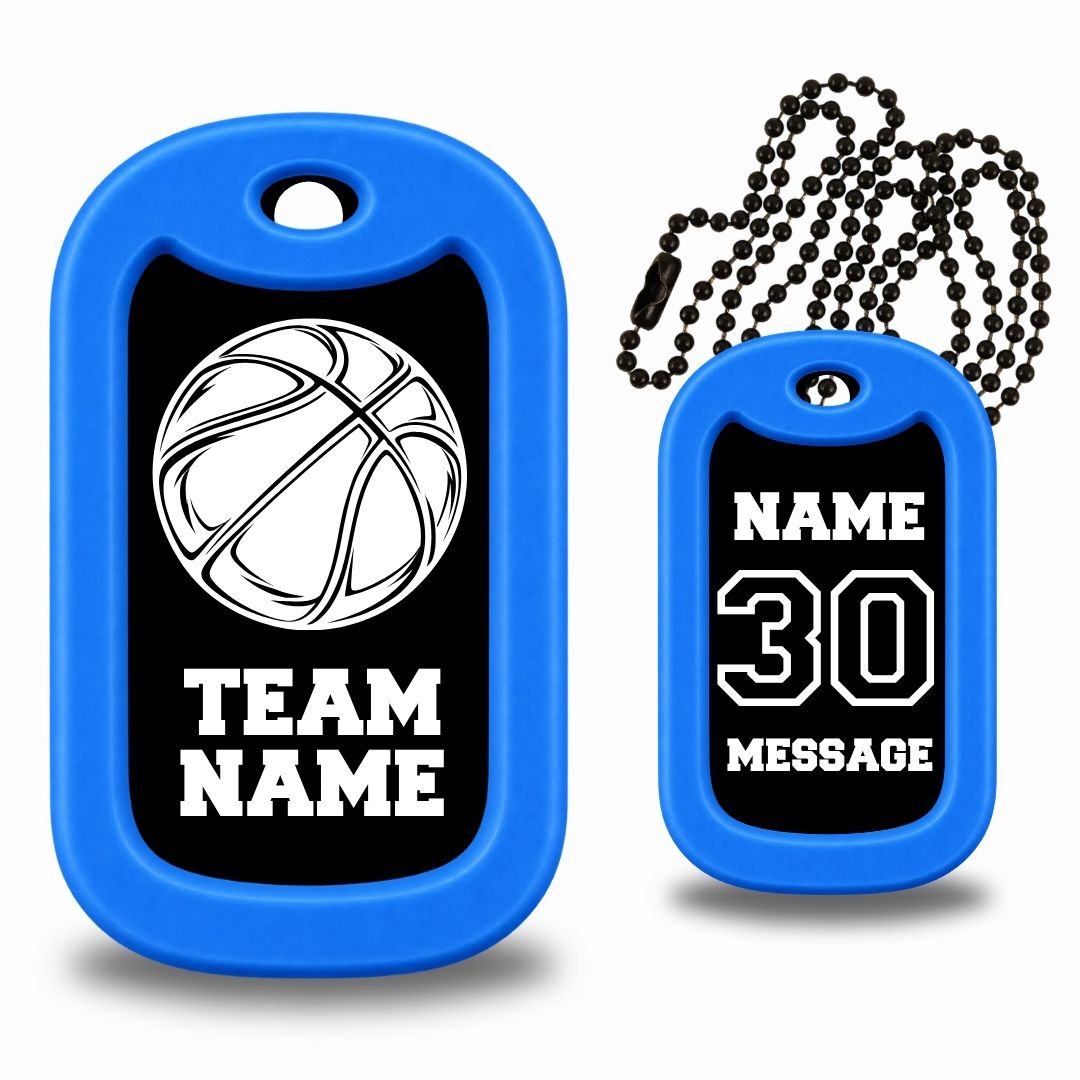 Basketball Team Dog Tag - Personalized Basketball Necklace