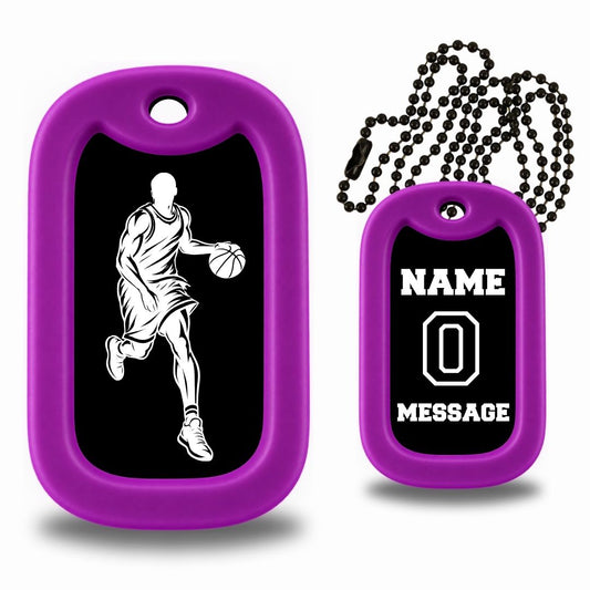 Basketball Player Dog Tag - Personalized Basketball Necklace