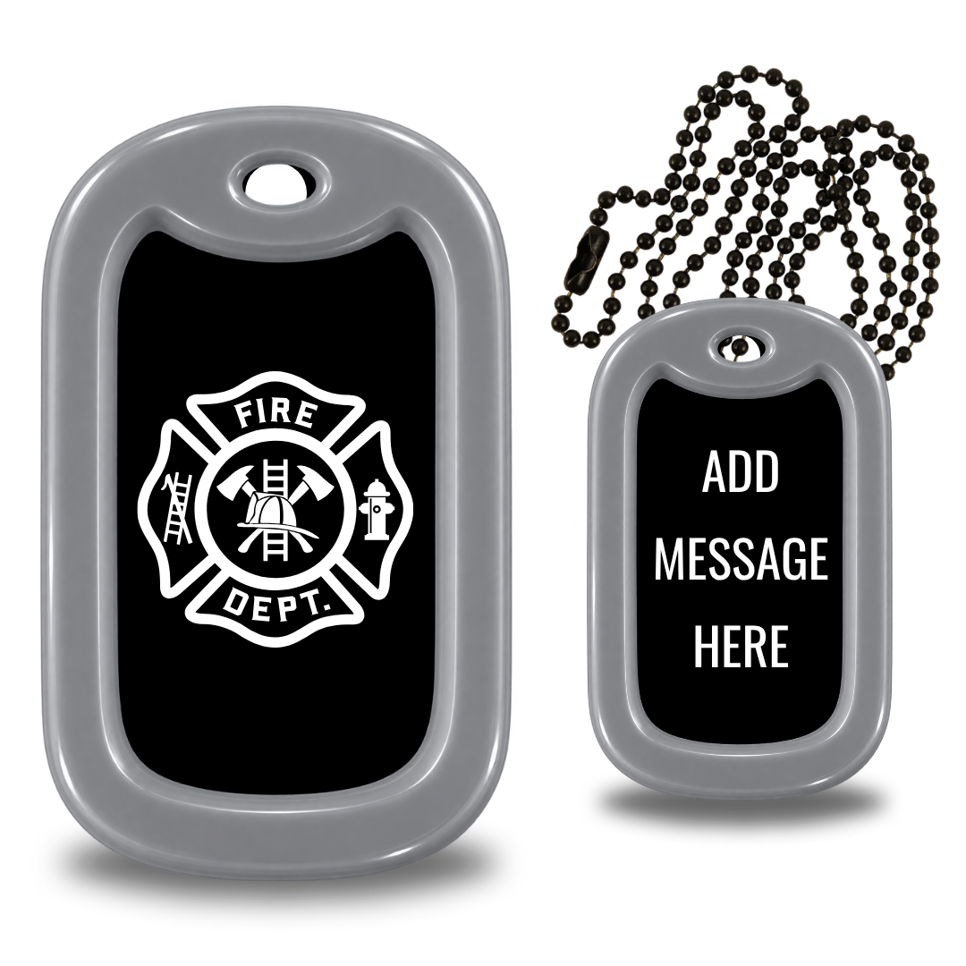 Firefighter Dog Tag - Fire Department ID Necklace