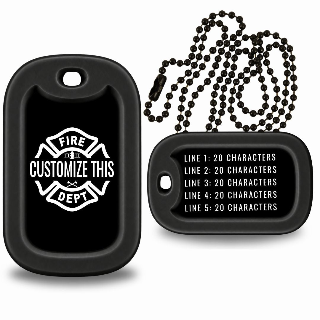 Firefighter Dog Tag Necklace – Personalized Fire Department ID