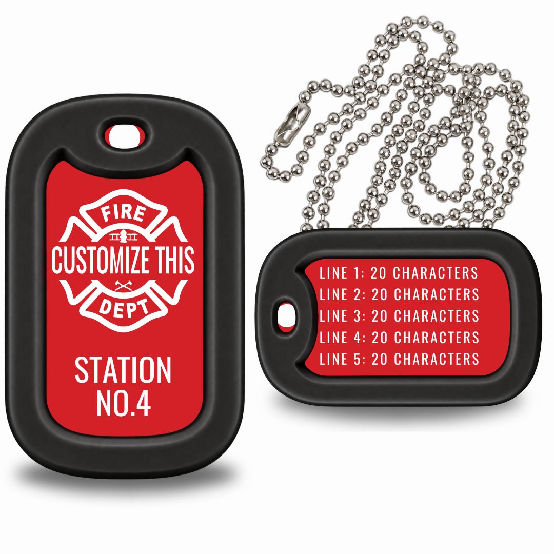 Firefighter Dog Tag Necklace – Personalized Fire Department ID