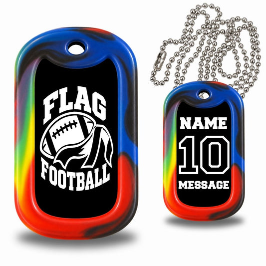 Flag Football Dog Tag Necklace – Personalized