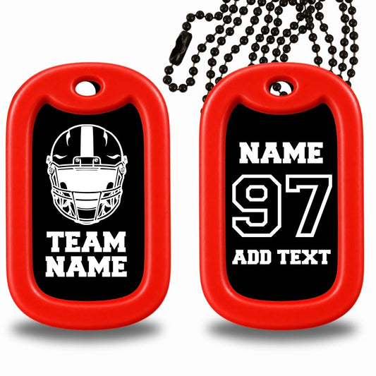 Football Dog Tag Necklace – Personalized