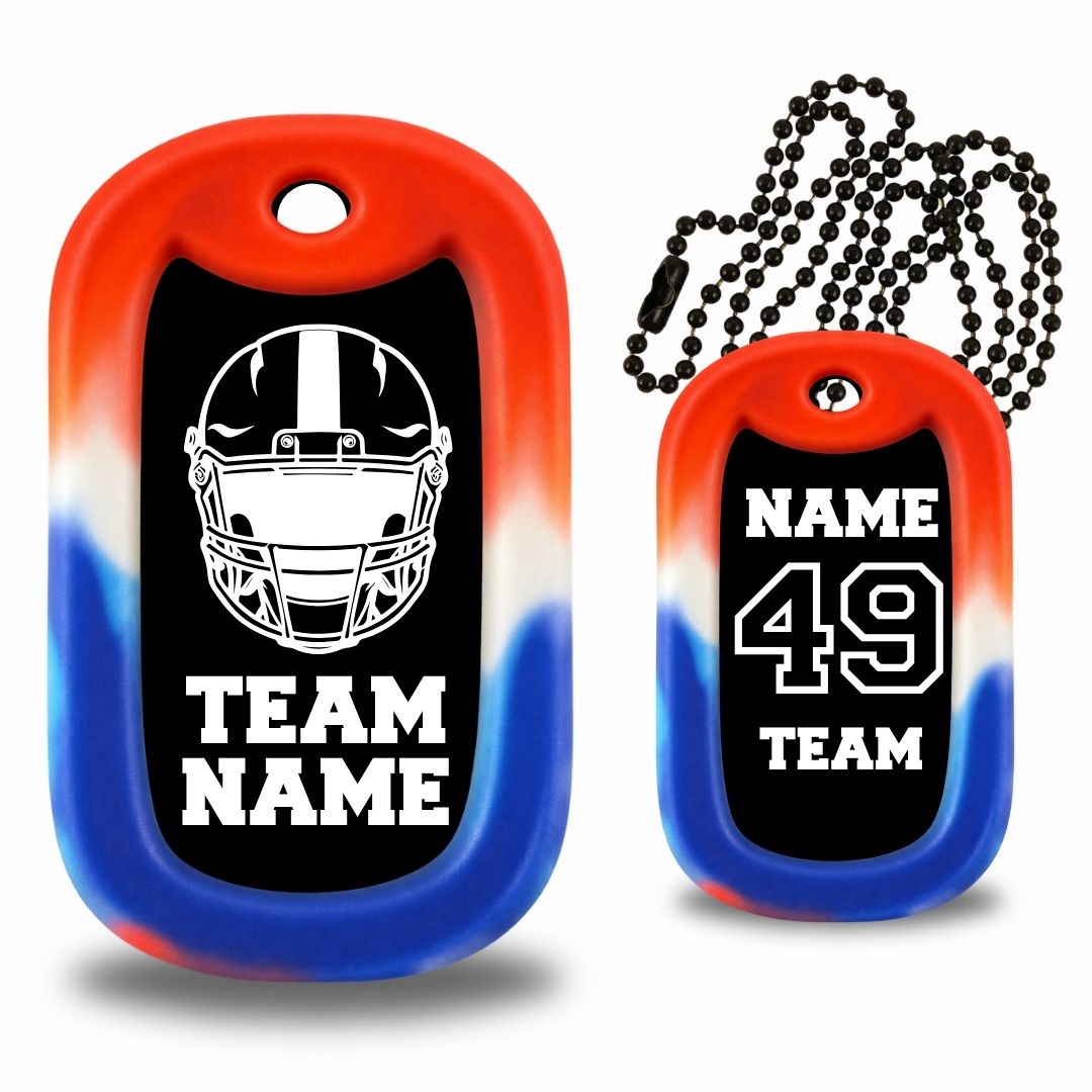 Football Dog Tag Necklace – Personalized
