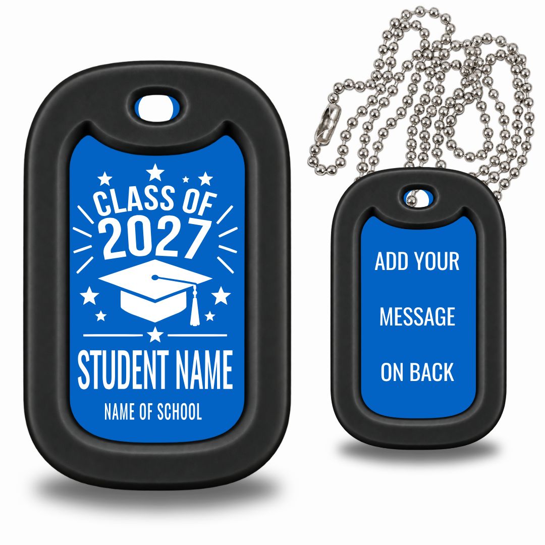 Graduation Dog Tag Necklace – Custom Class of 20XX