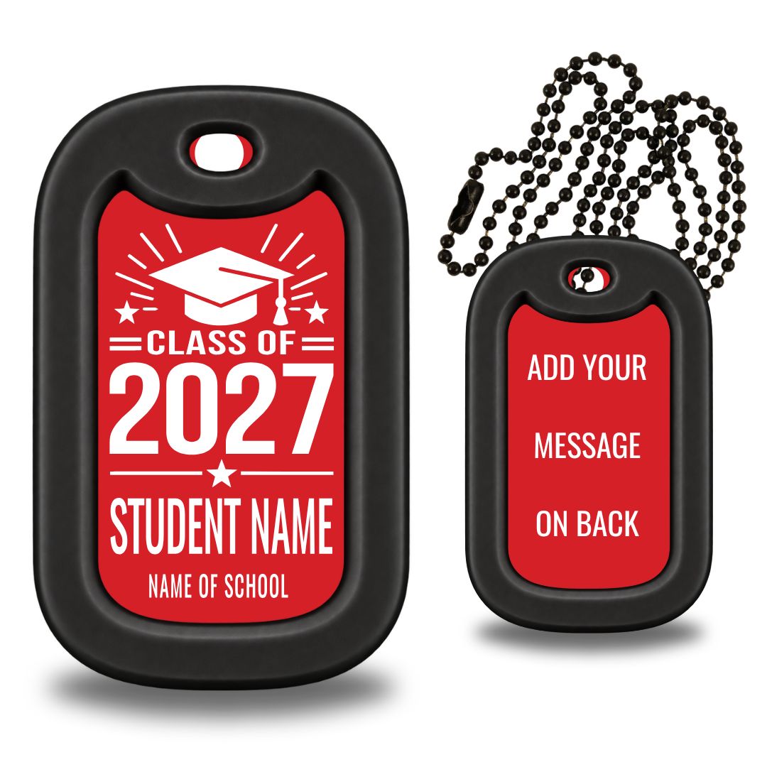 Graduation Dog Tag Necklace – Custom Class of 20XX