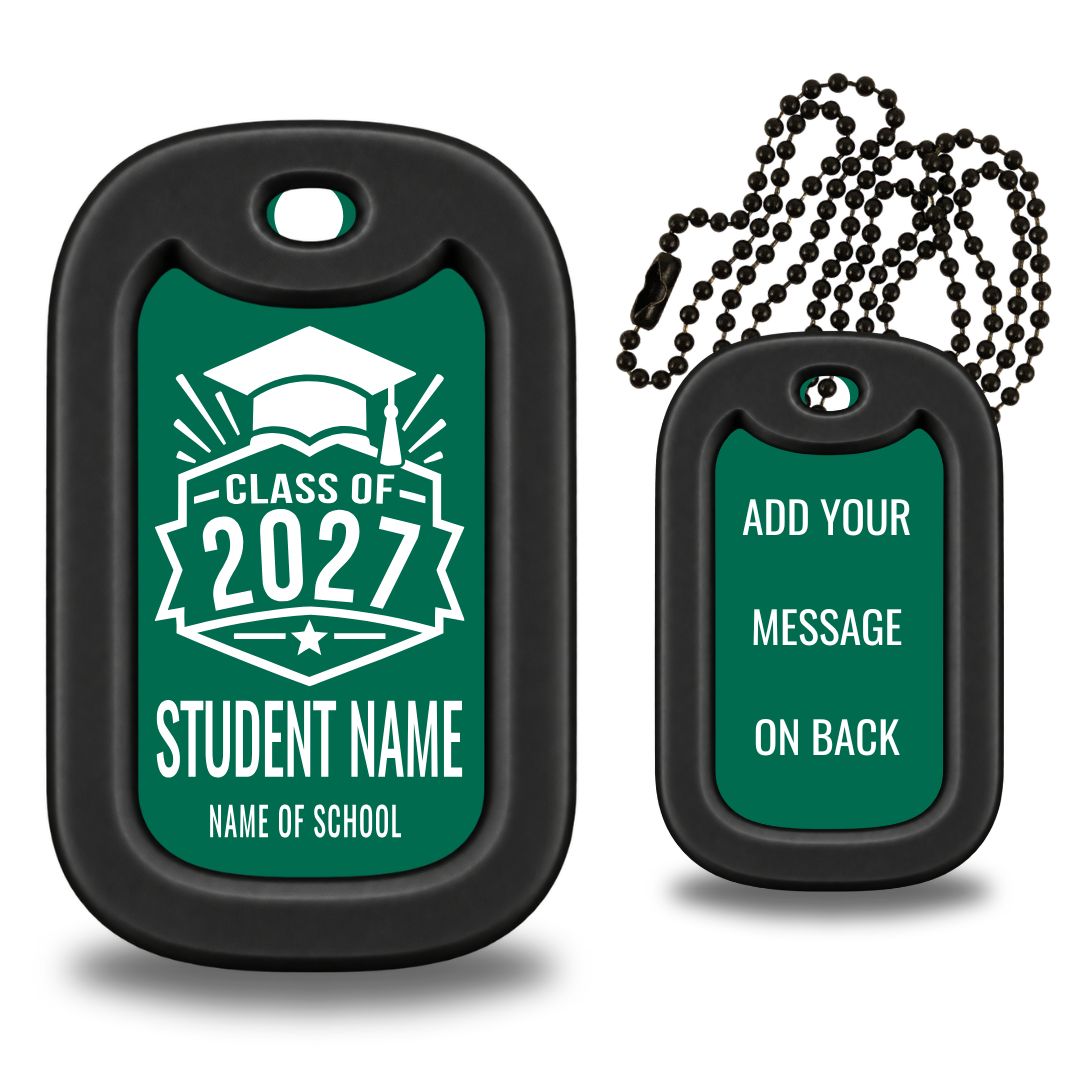 Graduation Dog Tag Necklace – Custom Class of 20XX