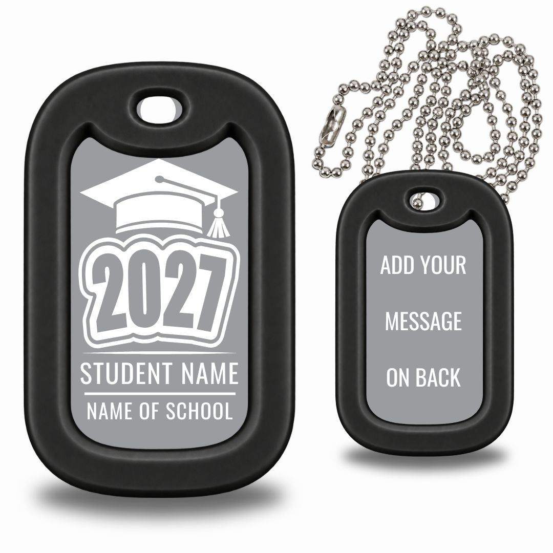 Graduation Dog Tag Necklace – Custom Class of 20XX