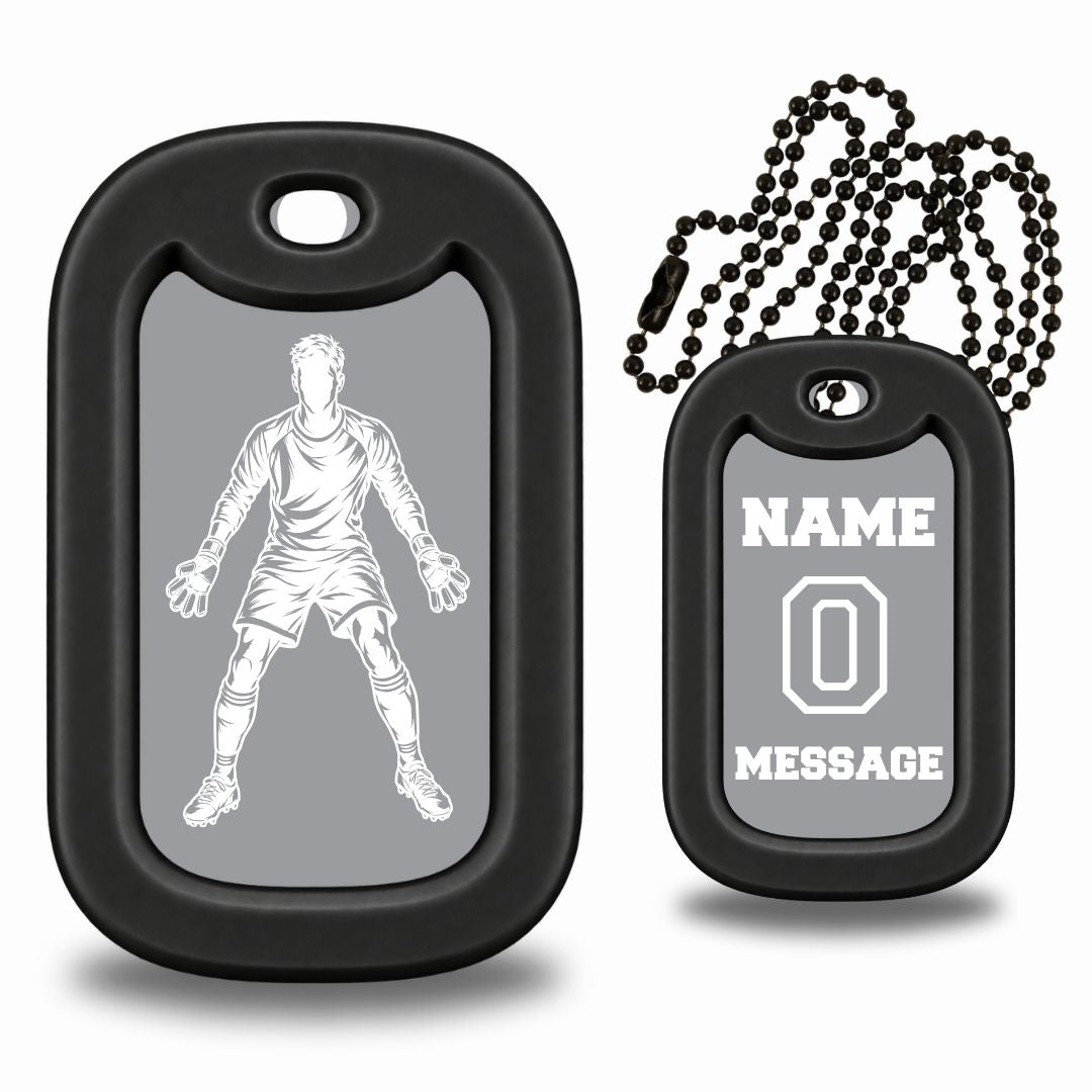 Soccer Goalkeeper Dog Tag Necklace – Personalized