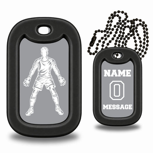 Soccer Goalkeeper Dog Tag Necklace – Personalized