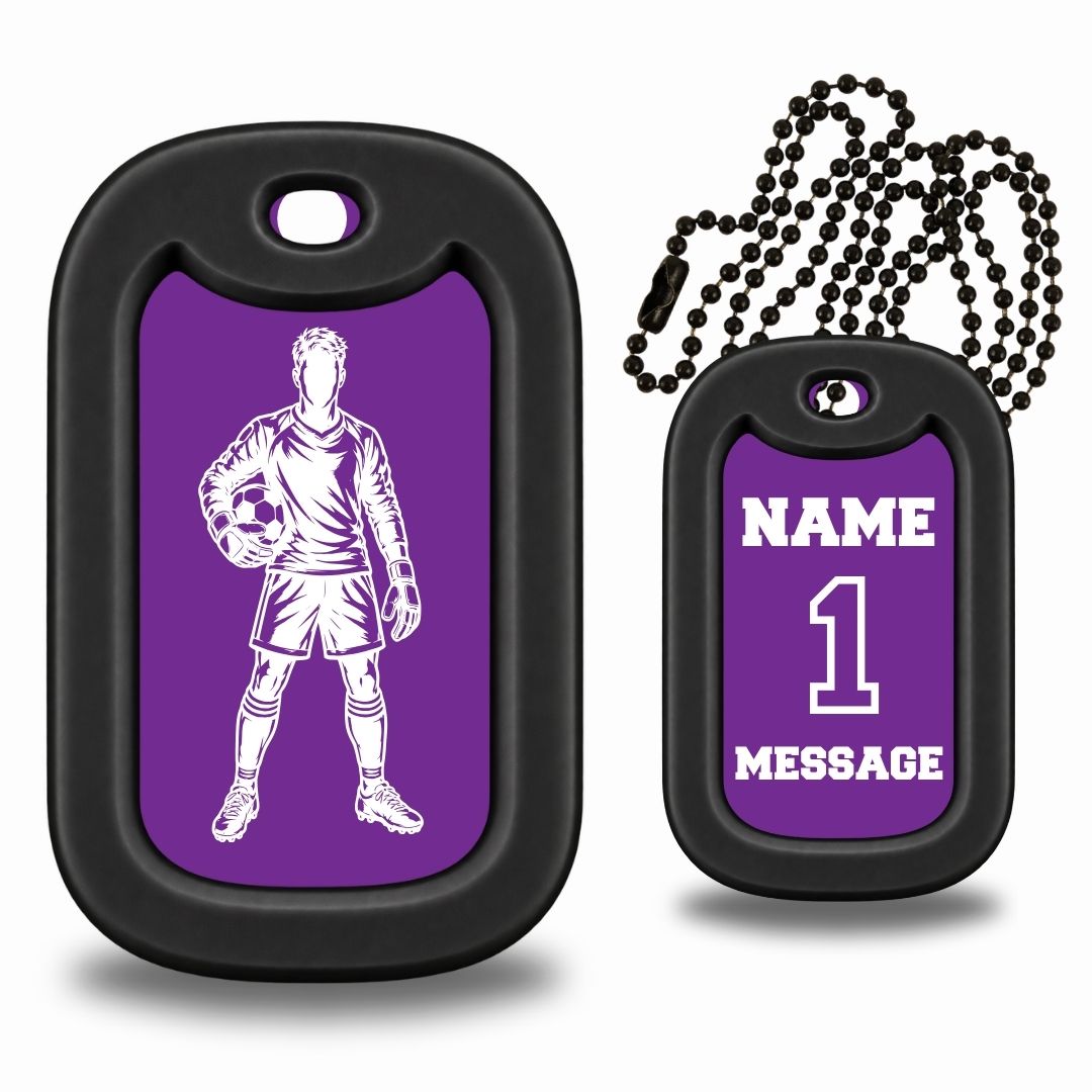 Soccer Goalie Dog Tag Necklace – Personalized