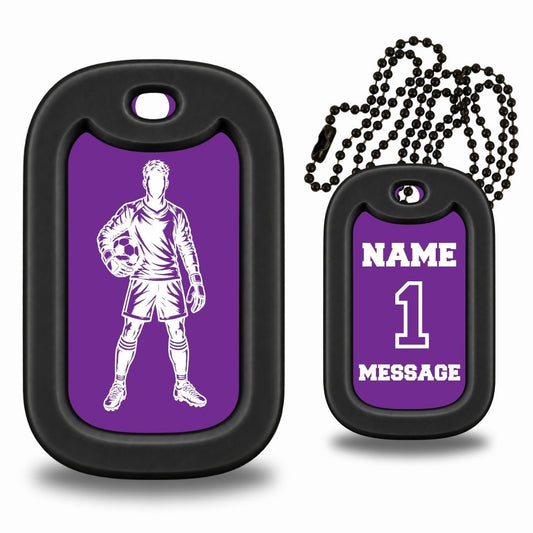 Soccer Goalie Dog Tag Necklace – Personalized