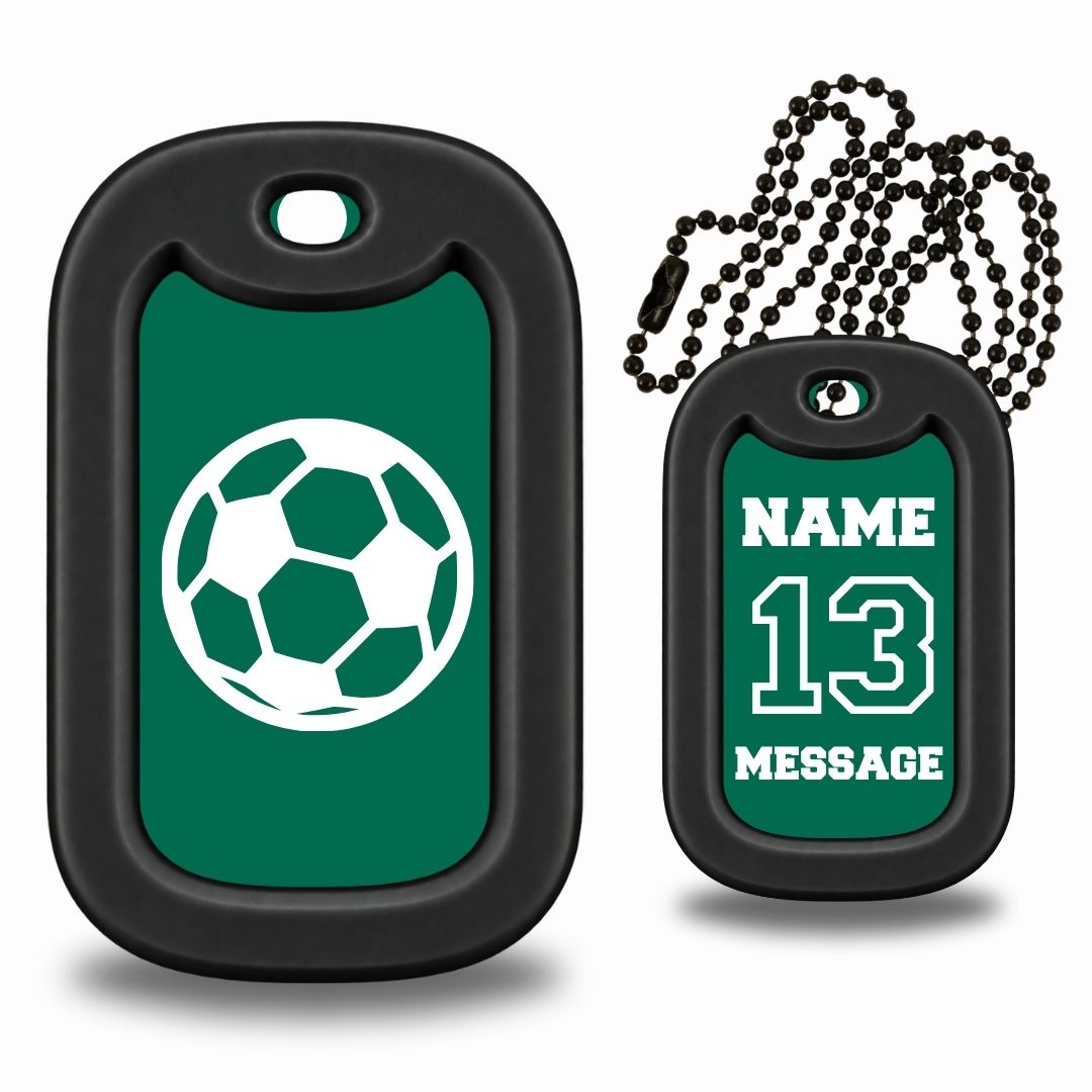 Soccer Ball Dog Tag Necklace – Personalized