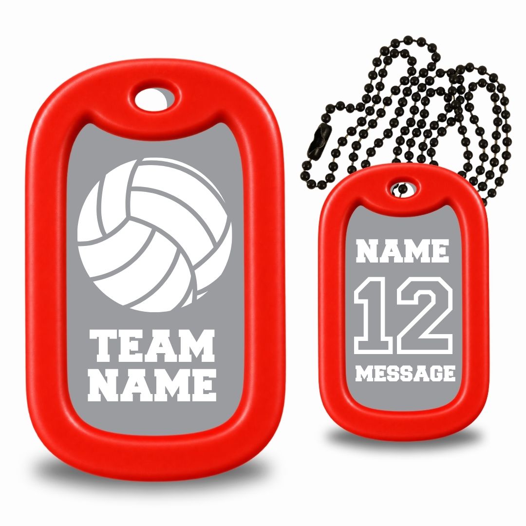 Volleyball Team Dog Tag Necklace – Personalized