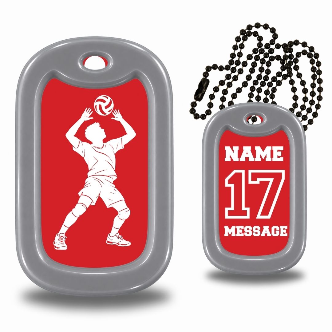 Volleyball Setter Dog Tag Necklace – Personalized