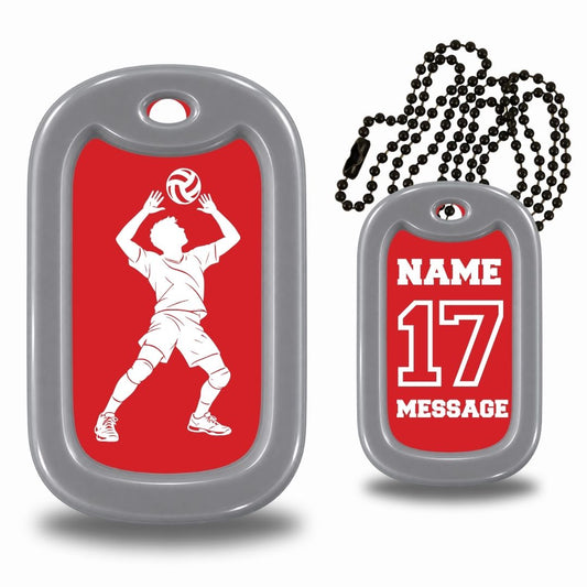 Volleyball Setter Dog Tag Necklace – Personalized