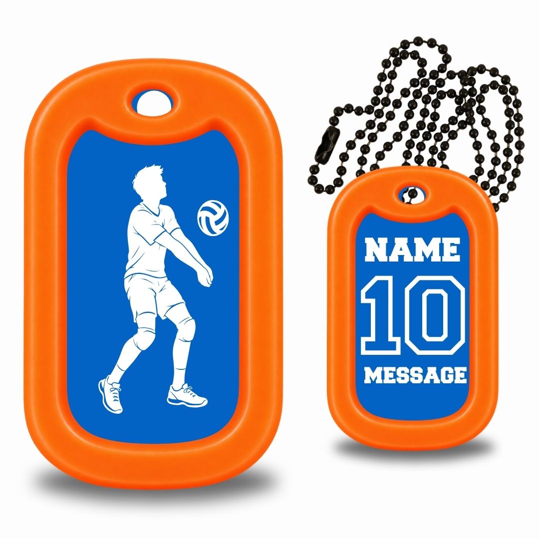 Volleyball Player Dog Tag Necklace – Personalized