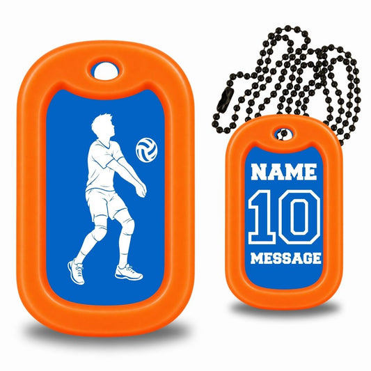 Volleyball Player Dog Tag Necklace – Personalized