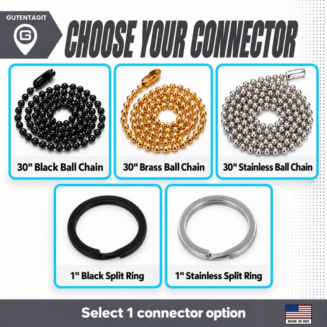 Dog Tag Tune Up Kit – Replacement Connector + 2 Silencers