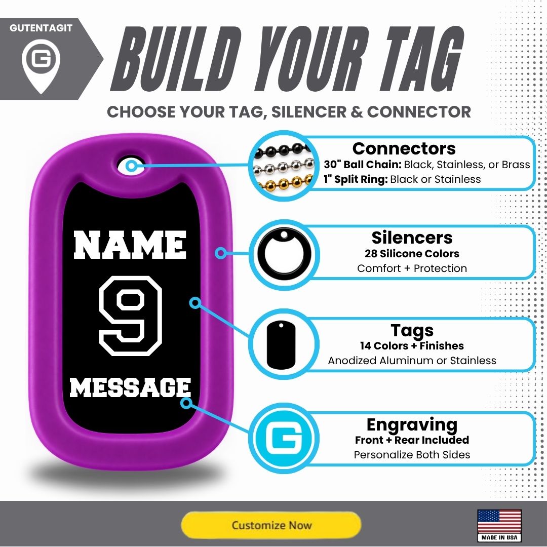 Female Soccer Dog Tag Necklace – Personalized