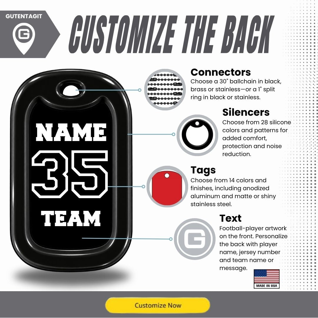 Hockey Goalie Dog Tag Necklace – Personalized