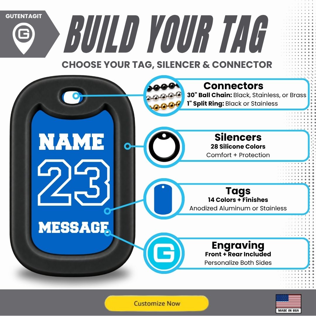 Baseball Team Dog Tag Necklace – Personalized