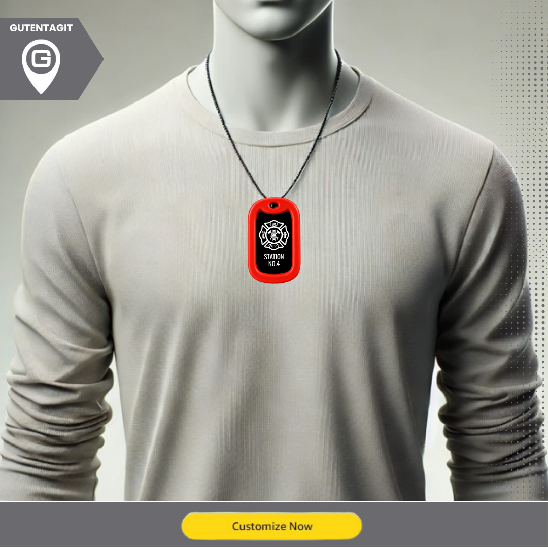 Firefighter Dog Tag - Fire Department ID Necklace