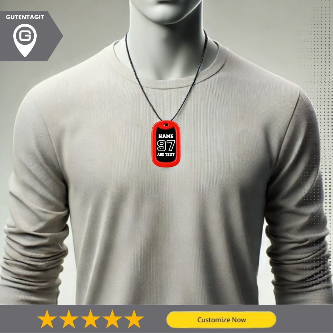 Football Dog Tag Necklace – Personalized