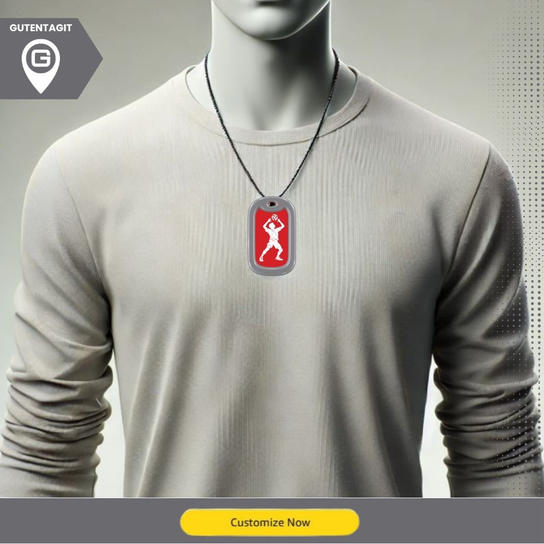 Volleyball Setter Dog Tag Necklace – Personalized