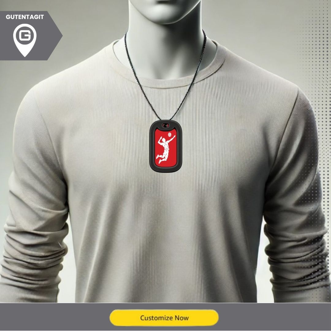 Volleyball Player Dog Tag Necklace – Personalized