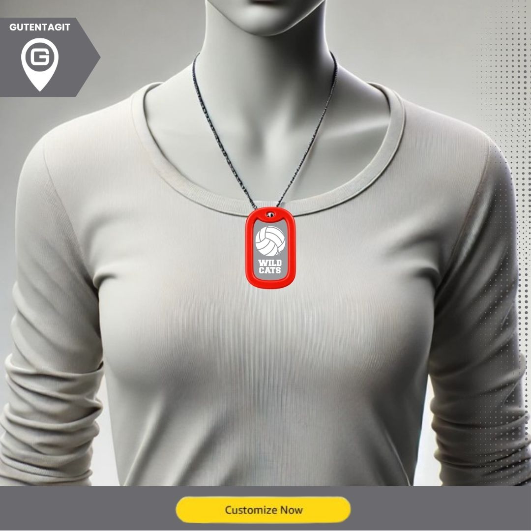 Volleyball Team Dog Tag Necklace – Personalized