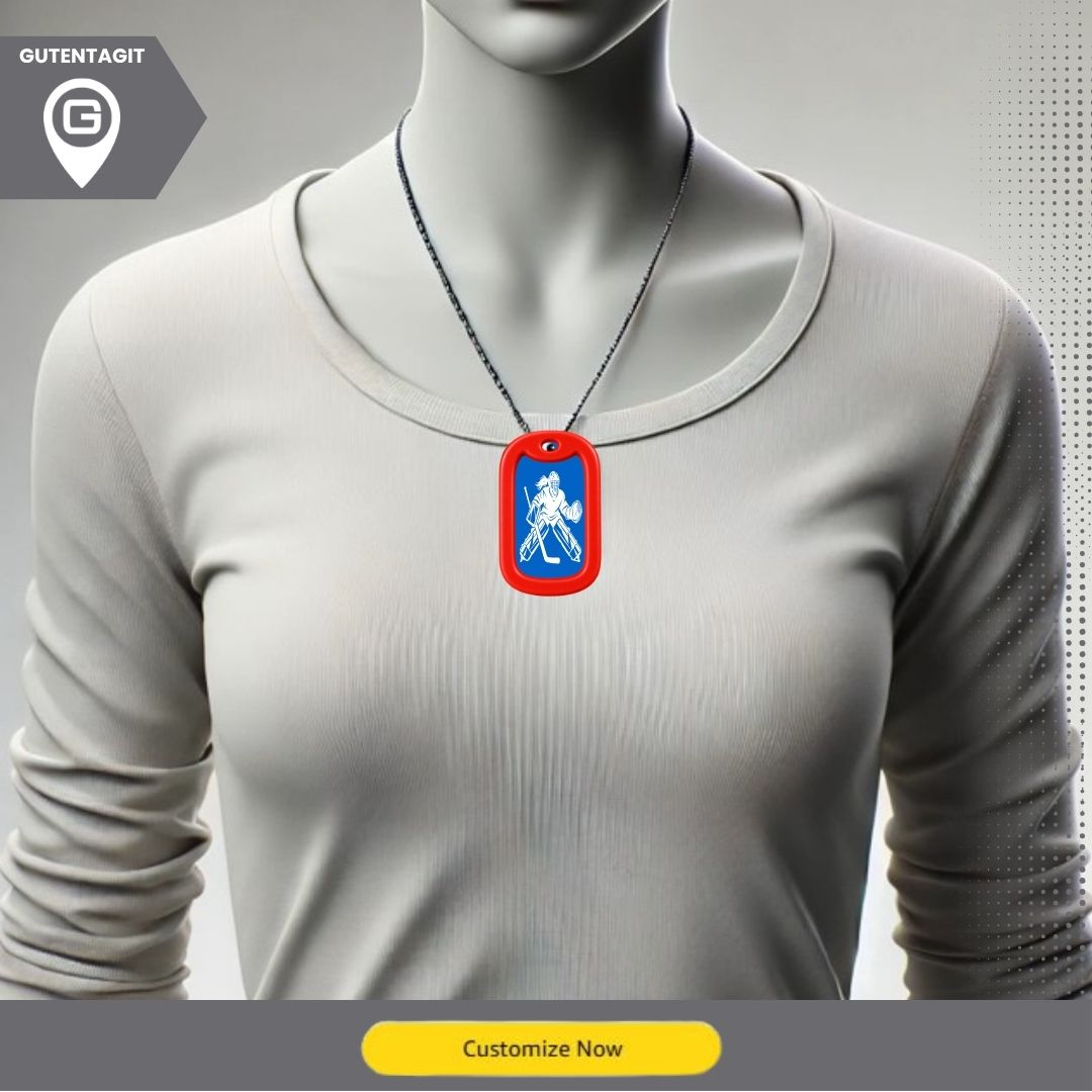 Hockey Goalie Dog Tag Necklace – Personalized