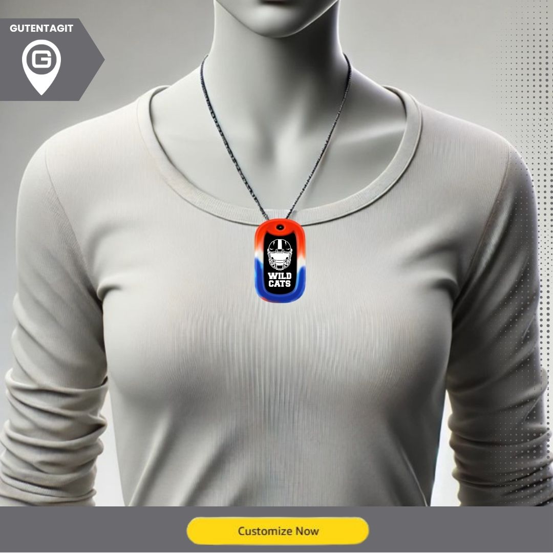 Football Dog Tag Necklace – Personalized