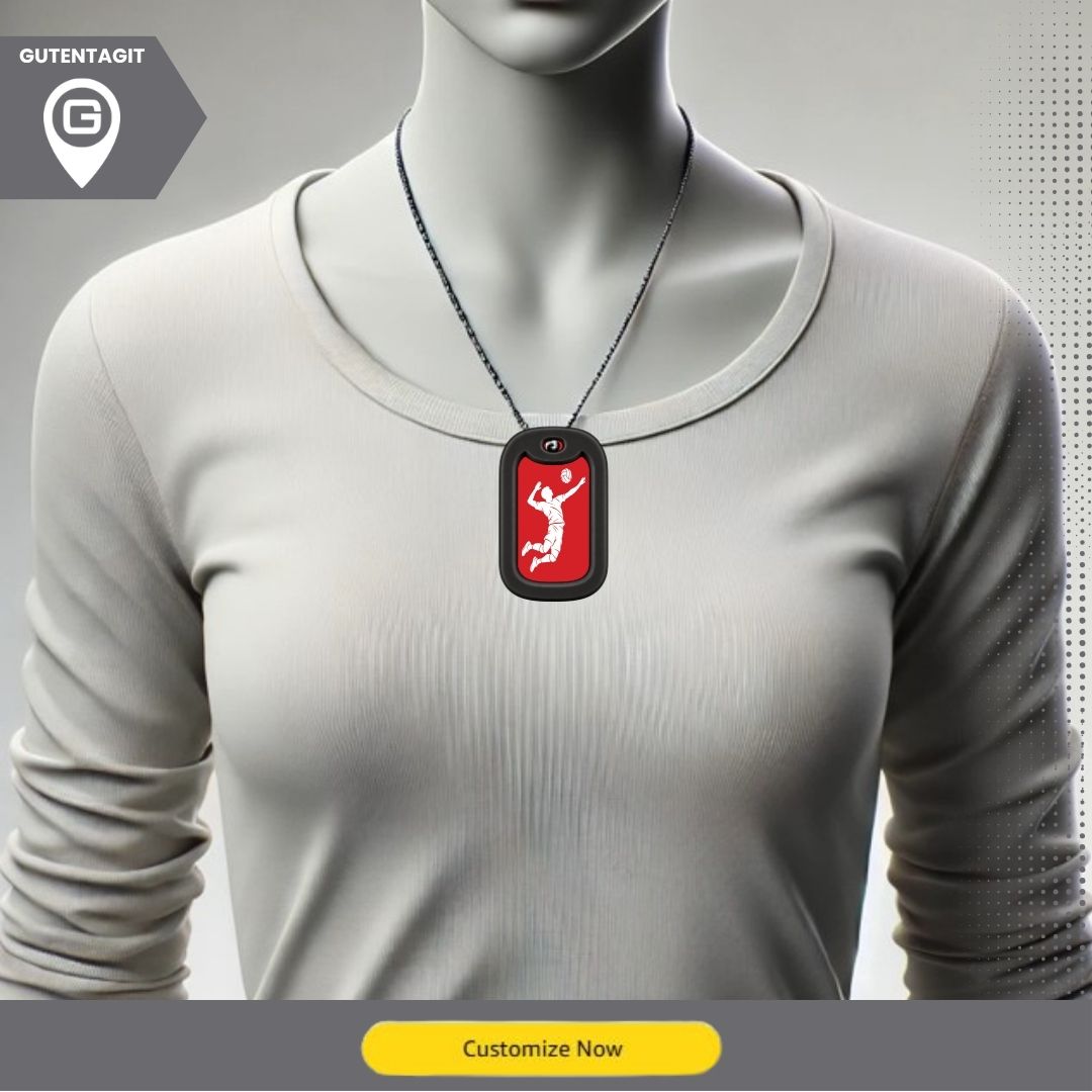Volleyball Player Dog Tag Necklace – Personalized