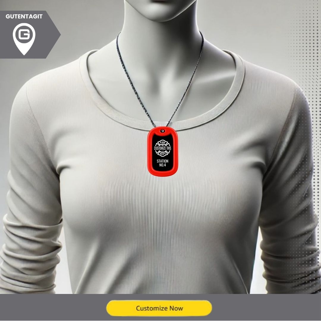 Firefighter Dog Tag Necklace – Personalized Fire Department ID