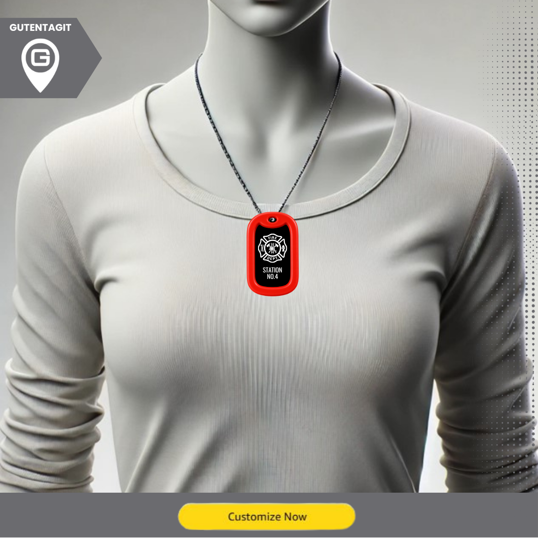 Firefighter Dog Tag - Fire Department ID Necklace