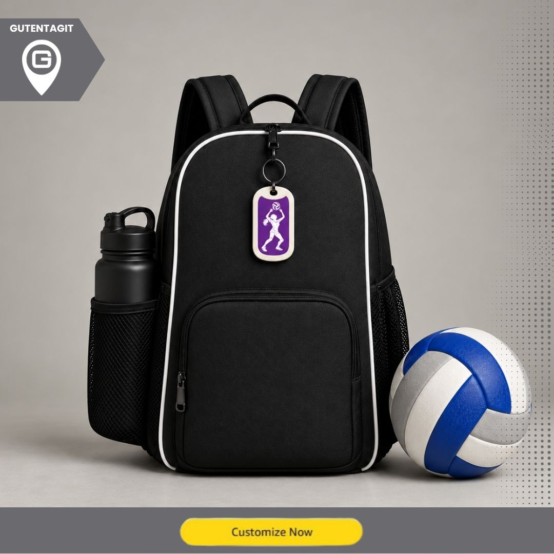 Female Volleyball Setter Dog Tag Necklace – Personalized