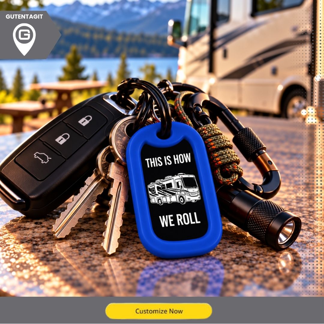 Class A RV Motorhome Dog Tag – This Is How We Roll – Personalized