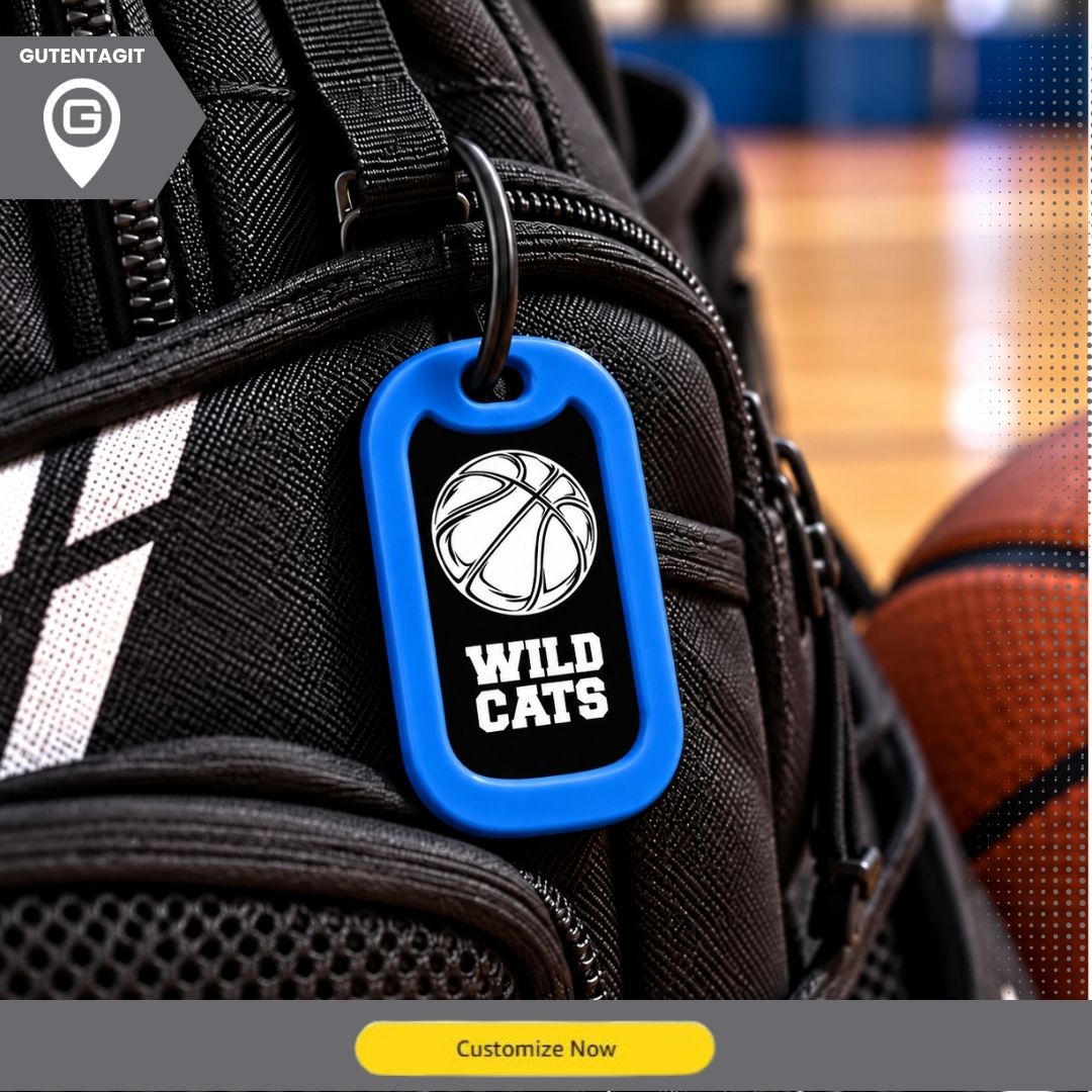 Basketball Team Dog Tag - Personalized Basketball Necklace