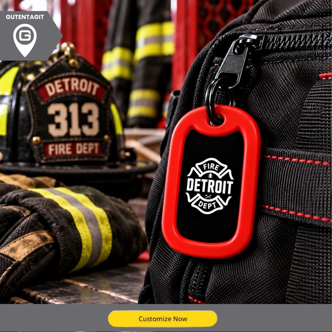 Firefighter Dog Tag Necklace – Personalized Fire Department ID
