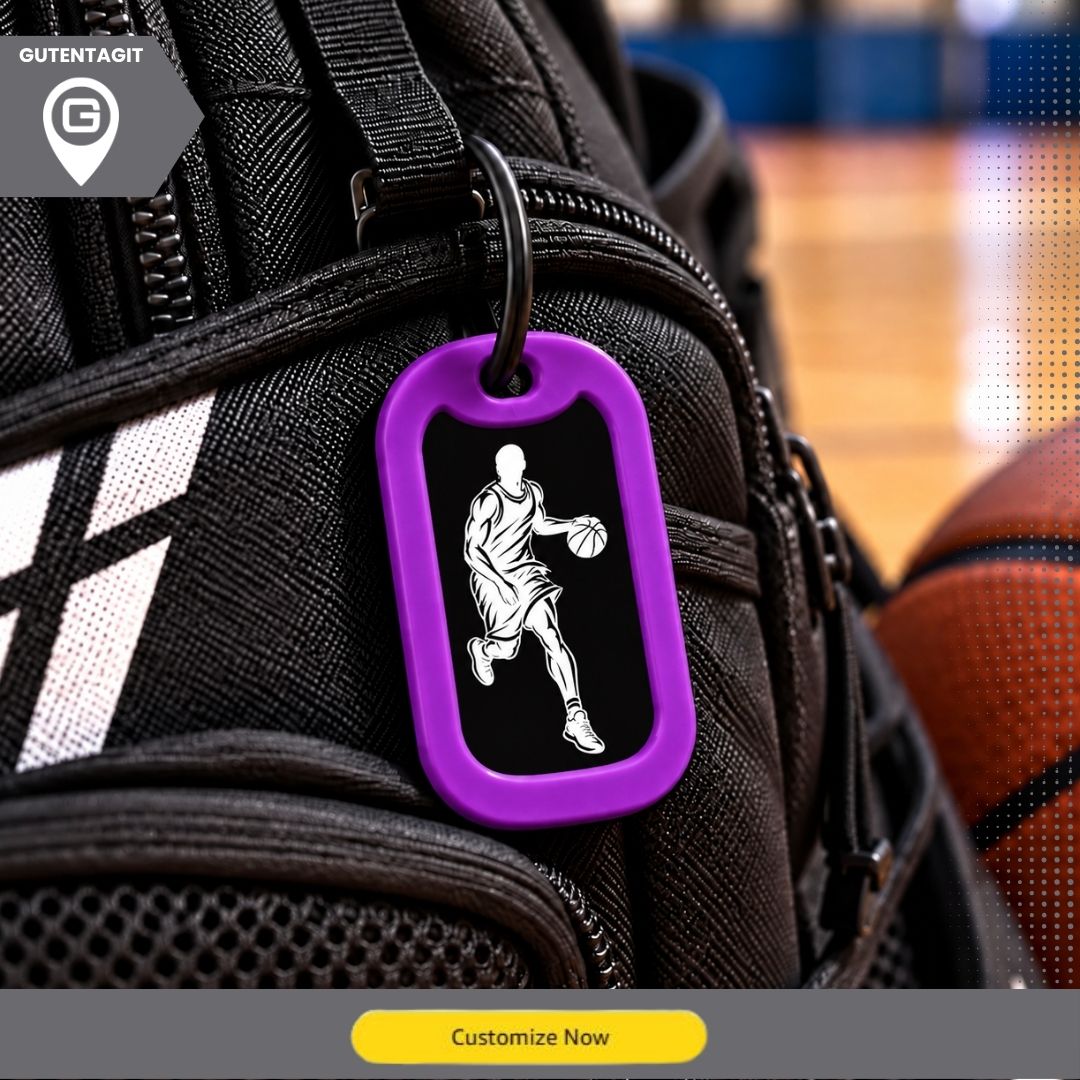 Basketball Player Dog Tag - Personalized Basketball Necklace