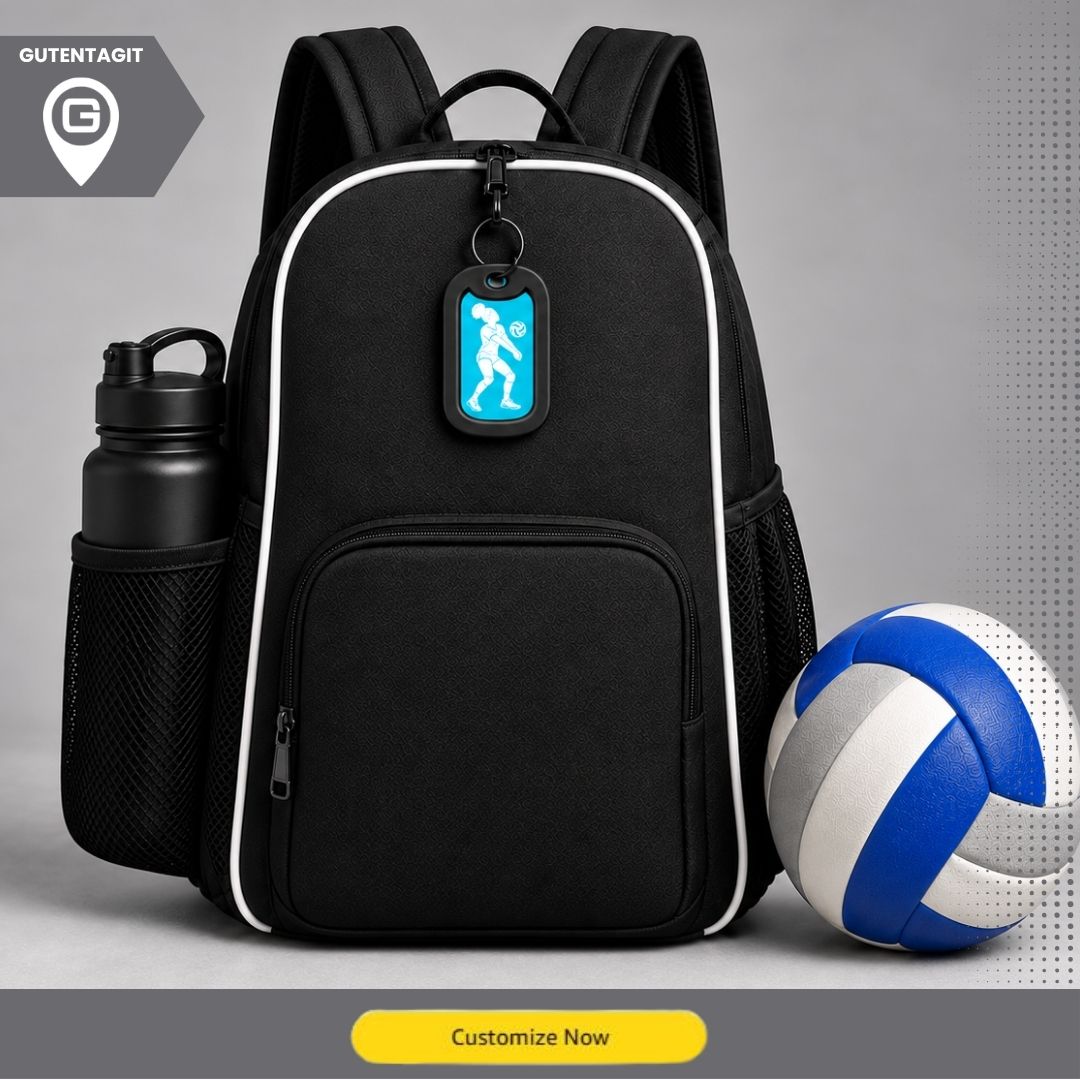 Female Volleyball Defensive Player Dog Tag Necklace – Personalized