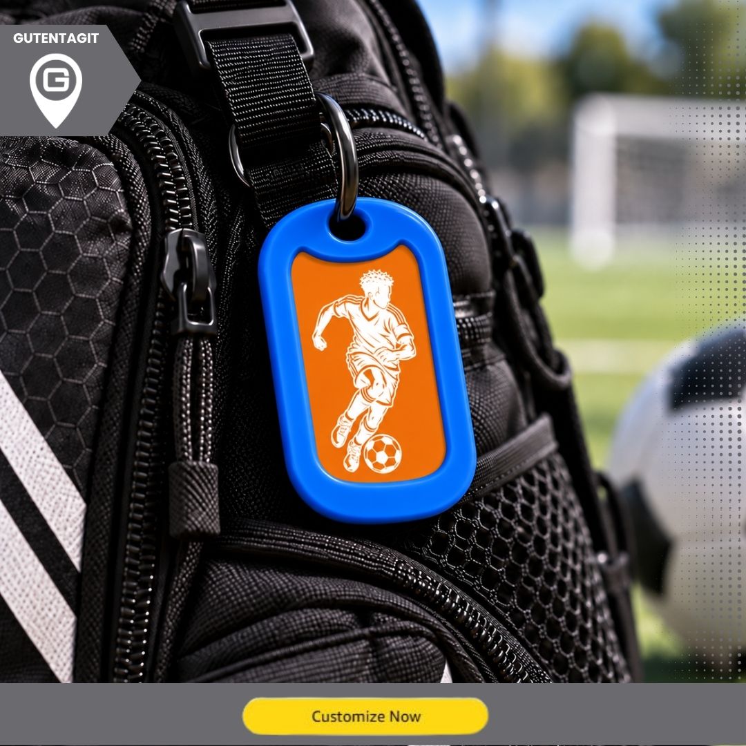 Soccer Player Dog Tag Necklace – Personalized