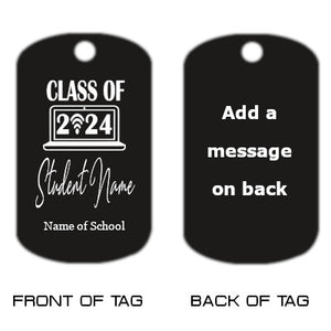 Class of 2024 Dog Tag Necklace