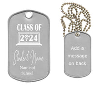 Load image into Gallery viewer, Class of 2024 Dog Tag Necklace