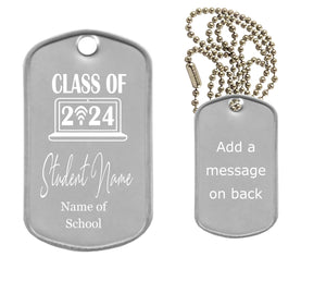 Class of 2024 Dog Tag Necklace