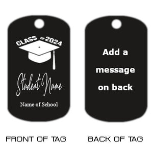 Class of 2024 Dog Tag Necklace