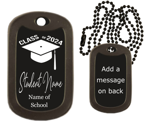 Class of 2024 Dog Tag Necklace